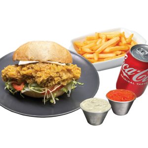 Menú Hamburguesa Mr. Pollo